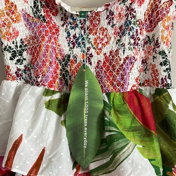 Farm Rio Mixed Prints Layered Tiered Floral Dress - Picture 9 of 12